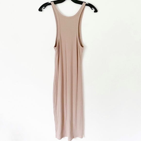 NWOT LNA Skinny Racer Midi Tank Dress in Colour Nude size L - Picture 13 of 15